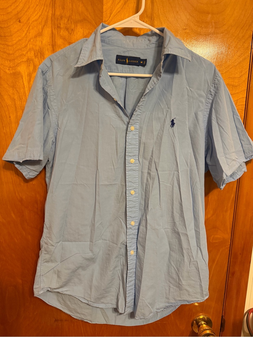 Ralph Lauren Light Blue Short-Sleeve Button-Down Shirt